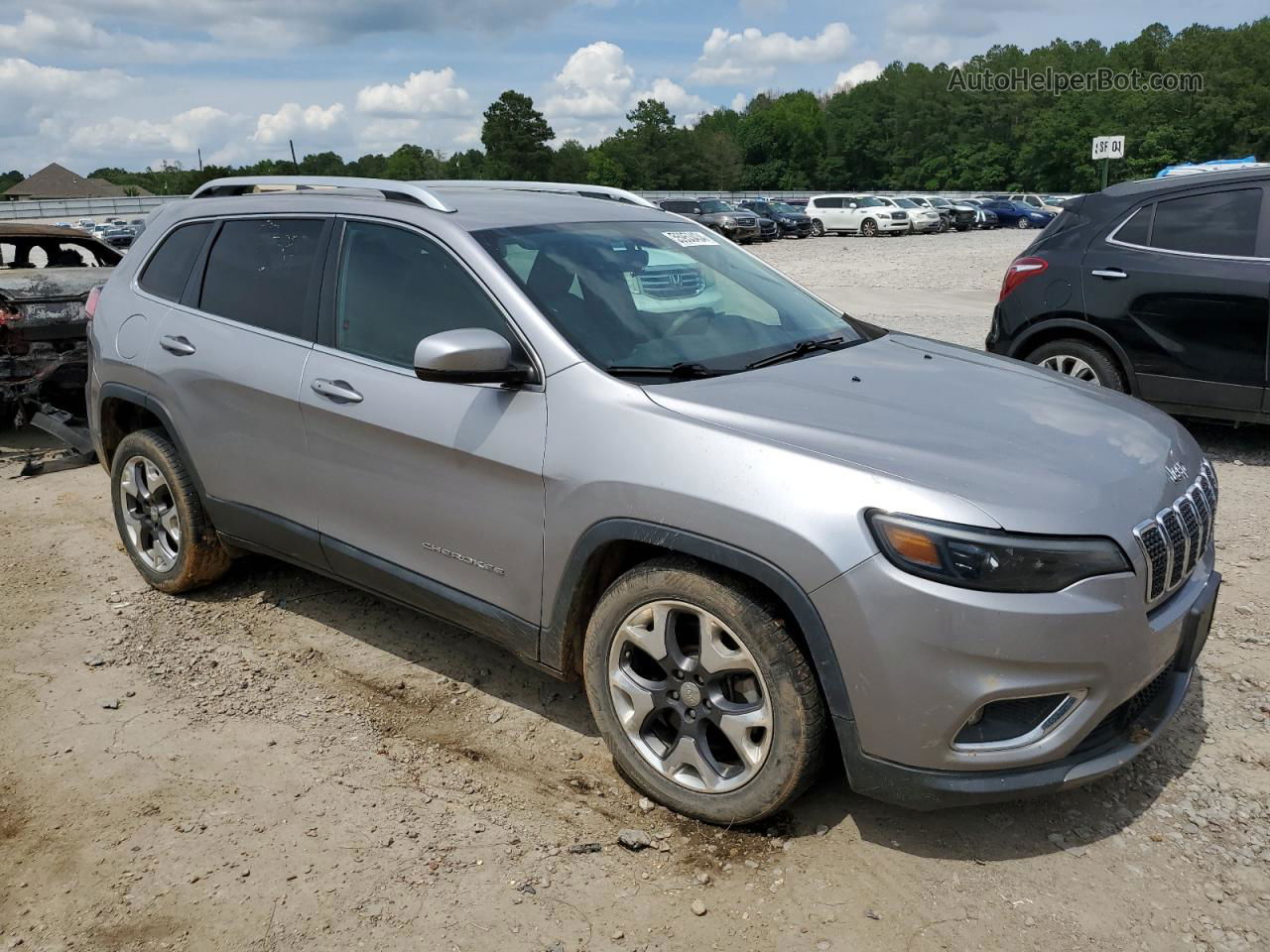 2019 Jeep Cherokee Limited Silver vin: 1C4PJLDB9KD416181