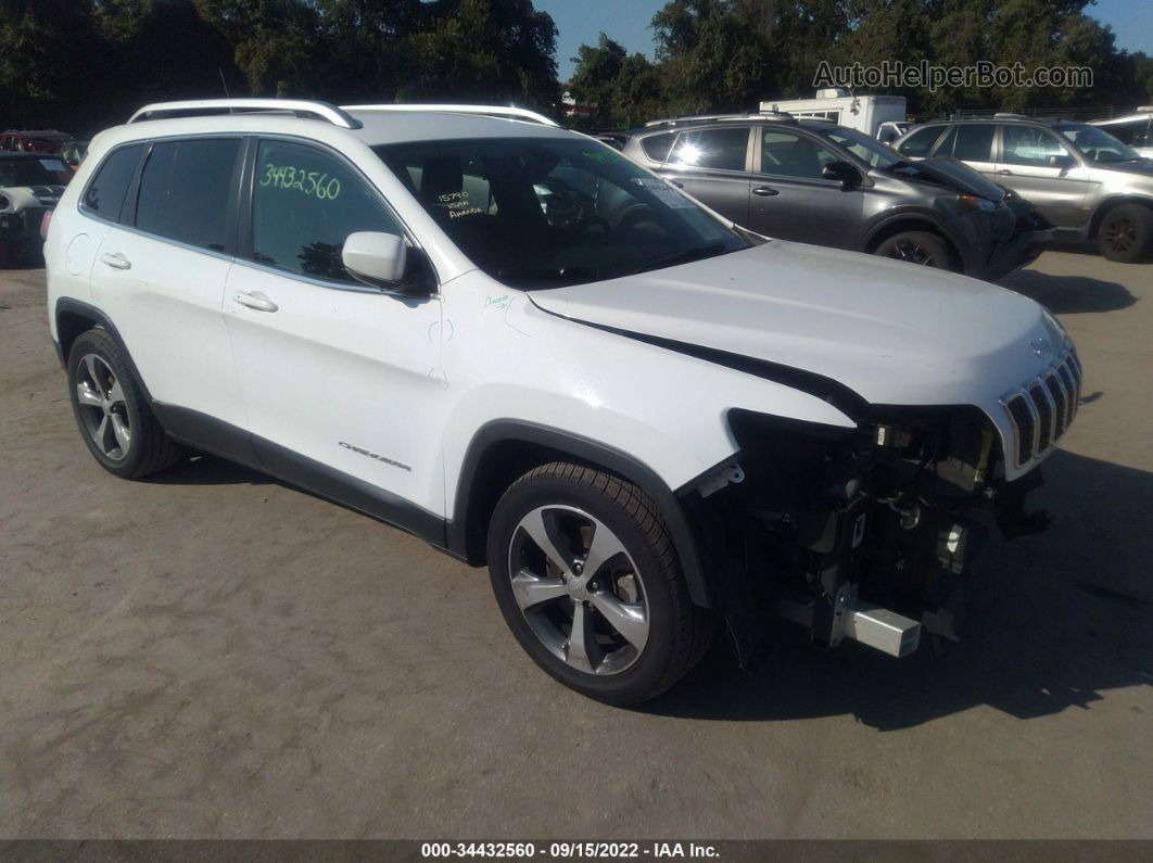 2019 Jeep Cherokee Limited Fwd White vin: 1C4PJLDB9KD433756