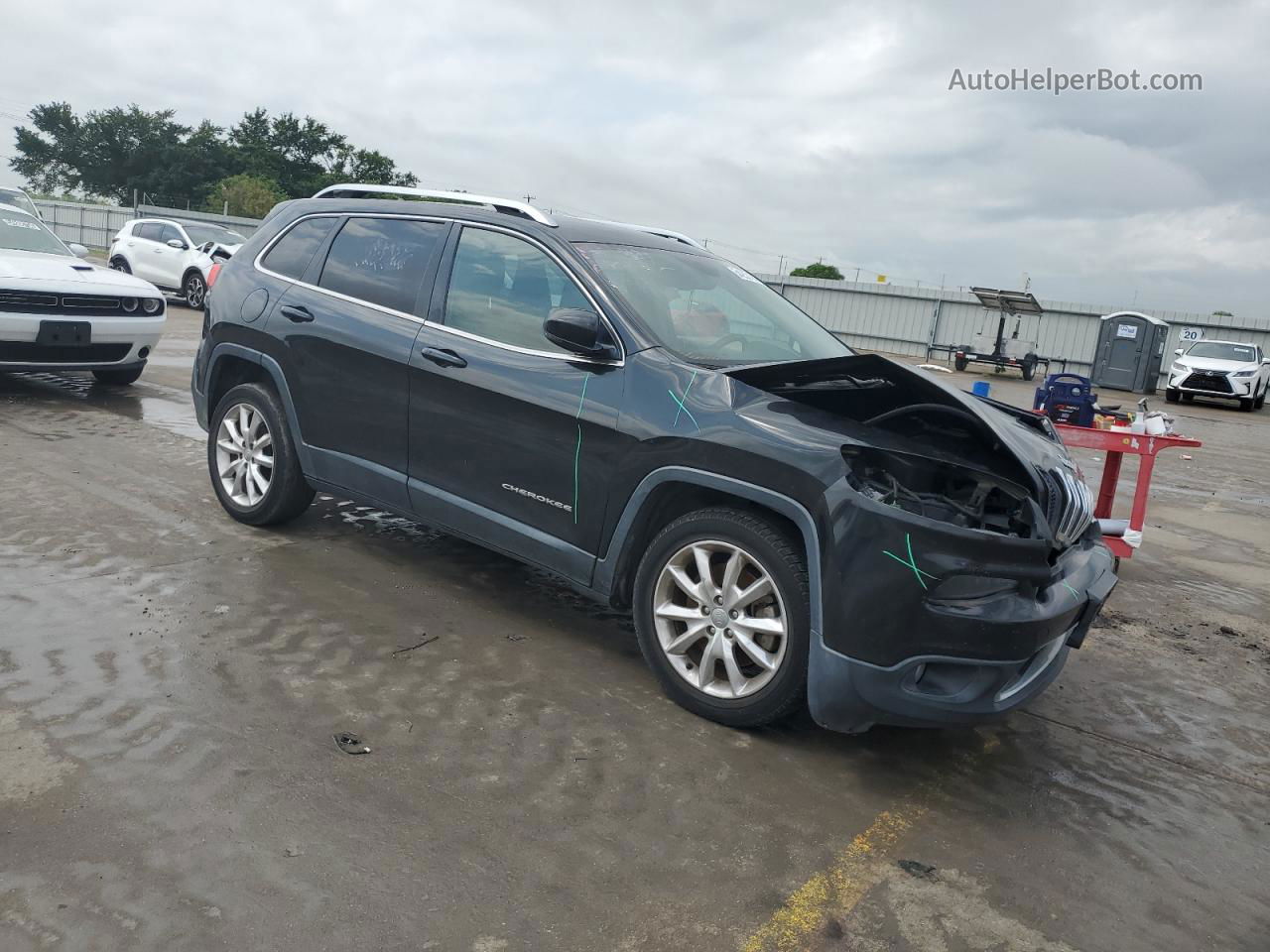 2014 Jeep Cherokee Limited Black vin: 1C4PJLDBXEW212823