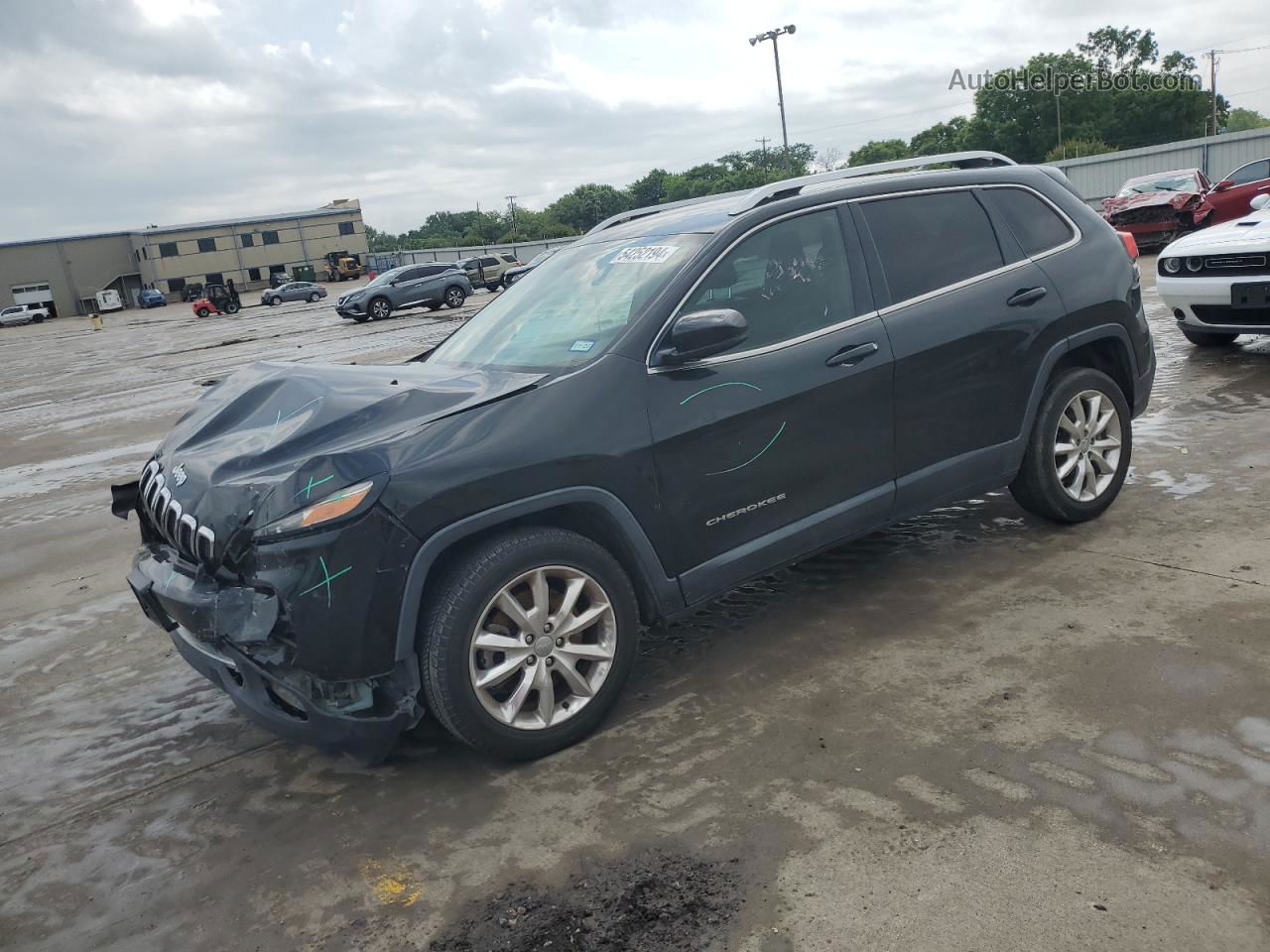 2014 Jeep Cherokee Limited Black vin: 1C4PJLDBXEW212823