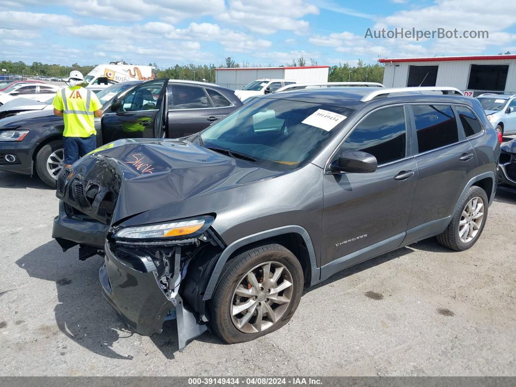 2015 Jeep Cherokee Limited Gray vin: 1C4PJLDBXFW656348