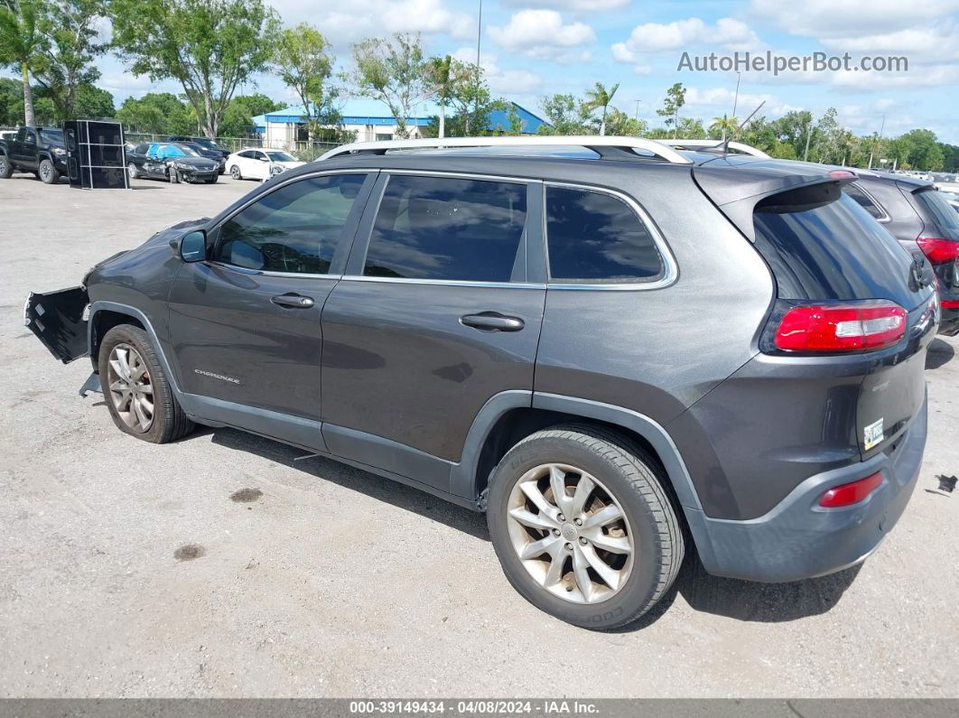 2015 Jeep Cherokee Limited Gray vin: 1C4PJLDBXFW656348