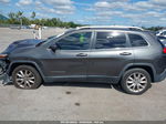 2015 Jeep Cherokee Limited Gray vin: 1C4PJLDBXFW656348