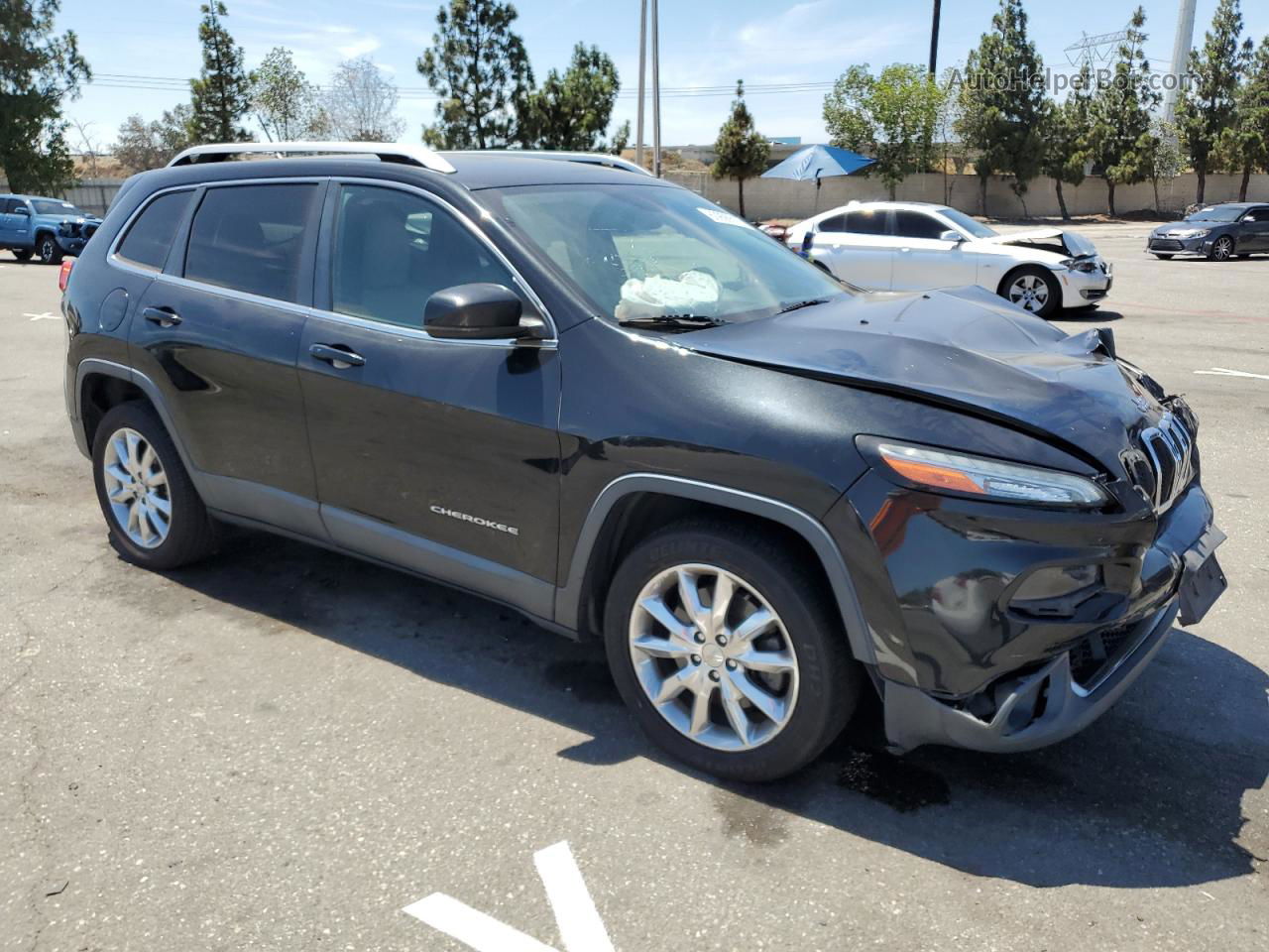 2015 Jeep Cherokee Limited Black vin: 1C4PJLDBXFW695652