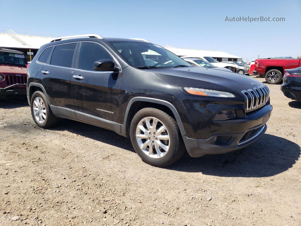 2016 Jeep Cherokee Limited Black vin: 1C4PJLDBXGW165327