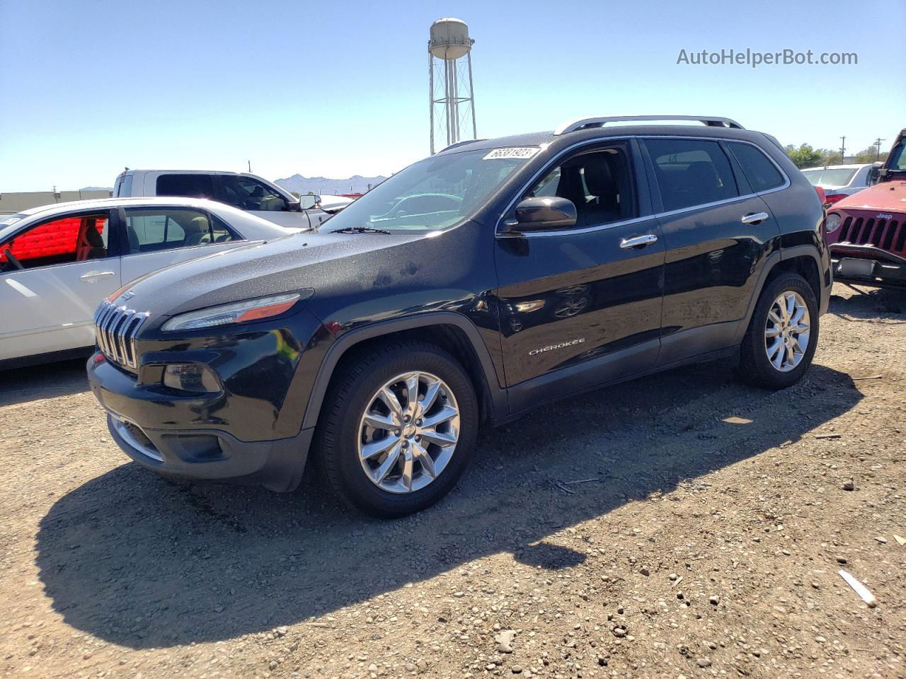 2016 Jeep Cherokee Limited Black vin: 1C4PJLDBXGW165327