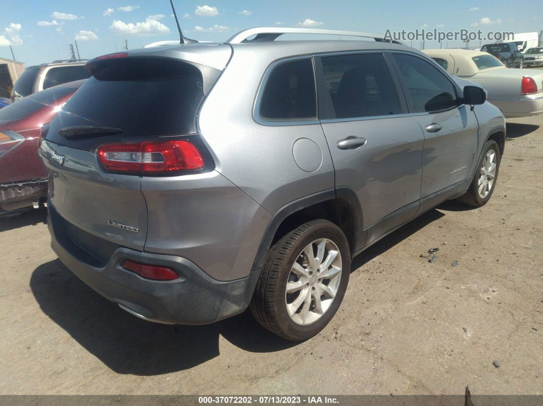 2016 Jeep Cherokee Limited Silver vin: 1C4PJLDBXGW216440