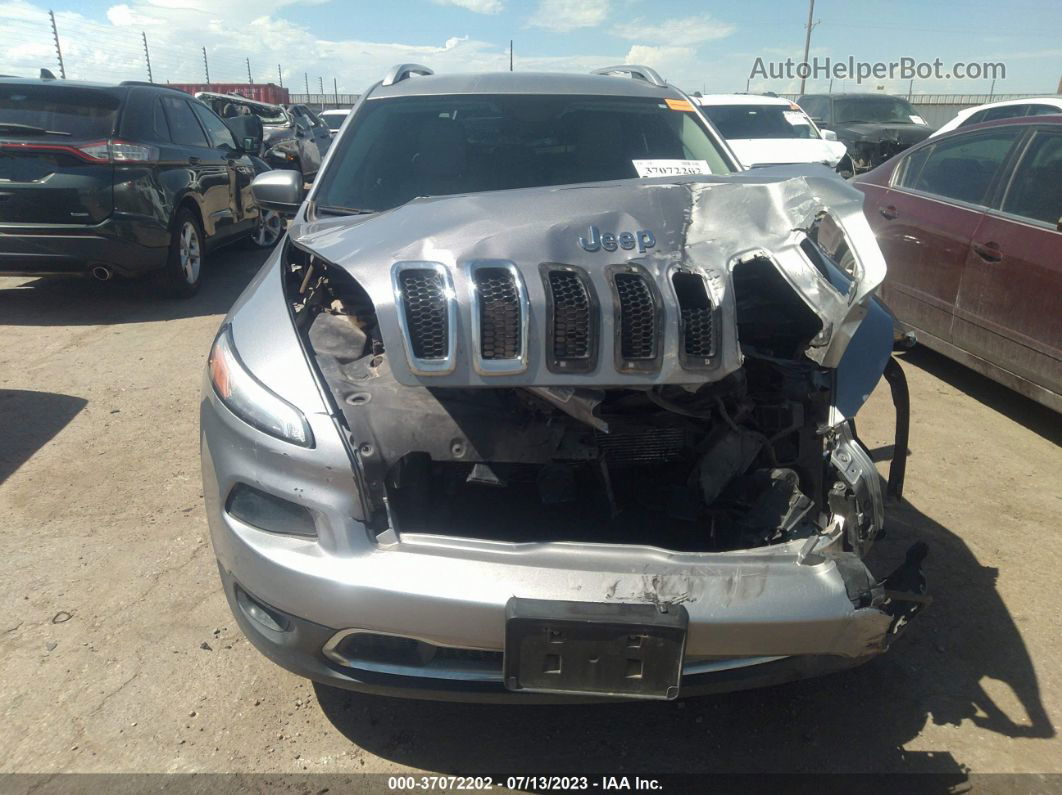 2016 Jeep Cherokee Limited Silver vin: 1C4PJLDBXGW216440