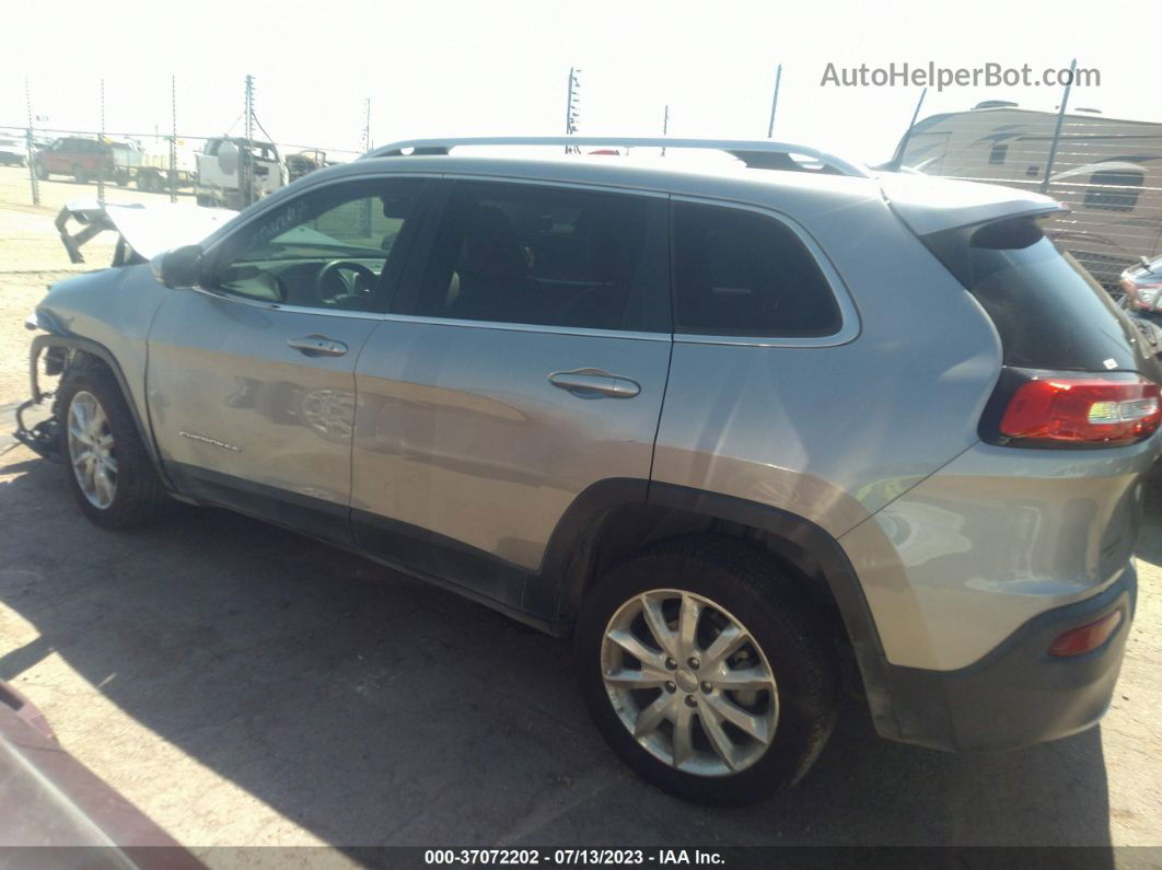 2016 Jeep Cherokee Limited Silver vin: 1C4PJLDBXGW216440