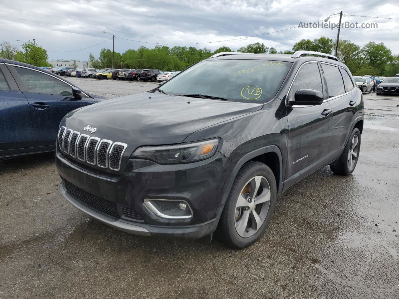 2019 Jeep Cherokee Limited Black vin: 1C4PJLDN2KD128254