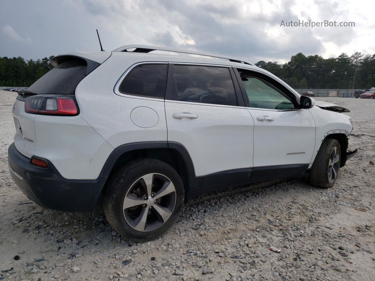 2019 Jeep Cherokee Limited White vin: 1C4PJLDN2KD159813