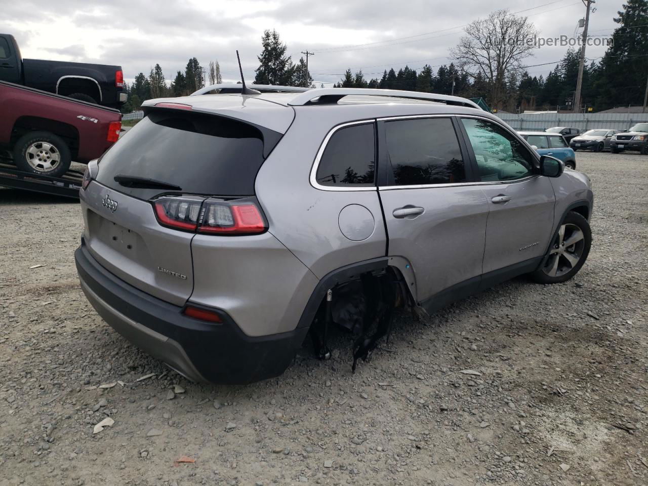 2021 Jeep Cherokee Limited Silver vin: 1C4PJLDN4MD195196