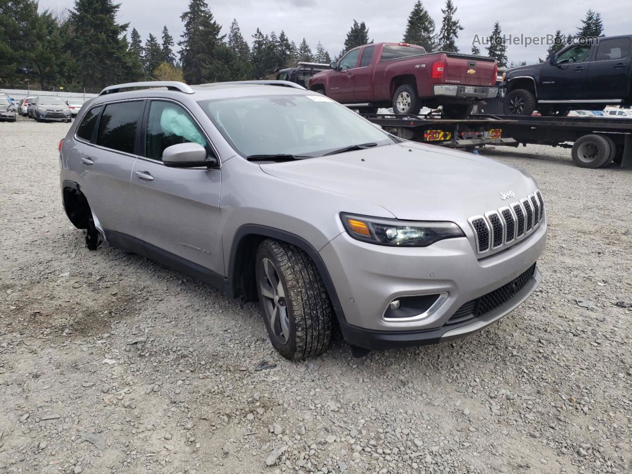 2021 Jeep Cherokee Limited Silver vin: 1C4PJLDN4MD195196