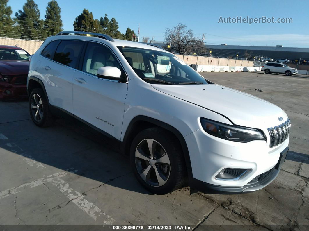 2019 Jeep Cherokee Limited White vin: 1C4PJLDN6KD149978