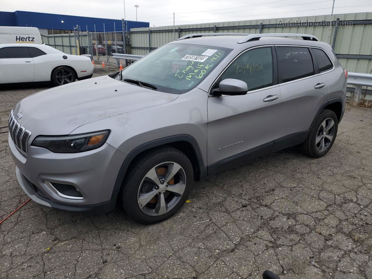 2019 Jeep Cherokee Limited Silver vin: 1C4PJLDN8KD148220