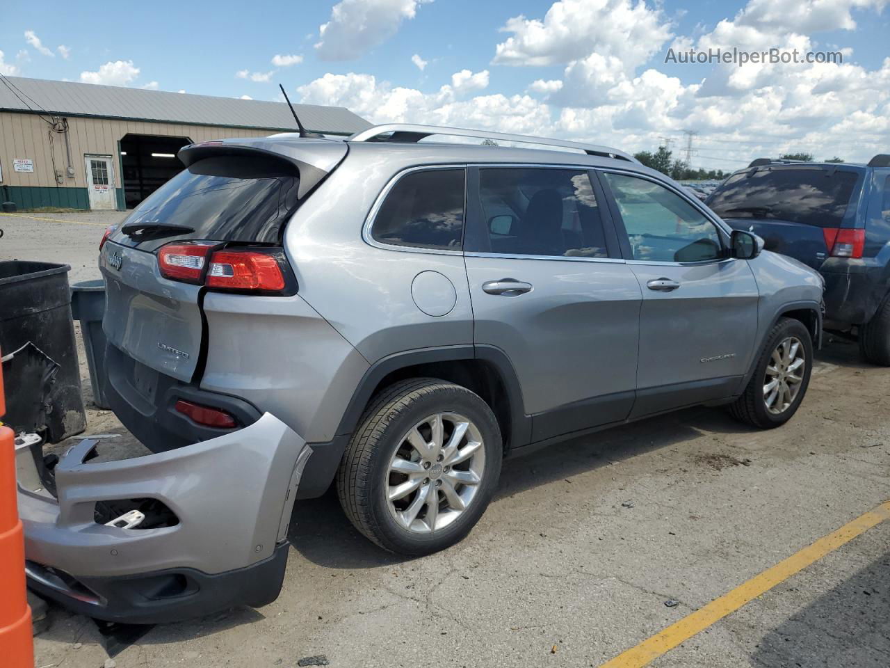 2015 Jeep Cherokee Limited Silver vin: 1C4PJLDS0FW782606