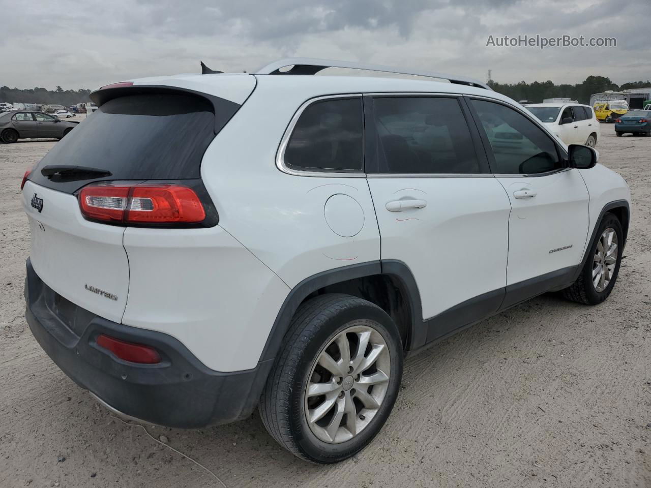 2014 Jeep Cherokee Limited White vin: 1C4PJLDS1EW192140