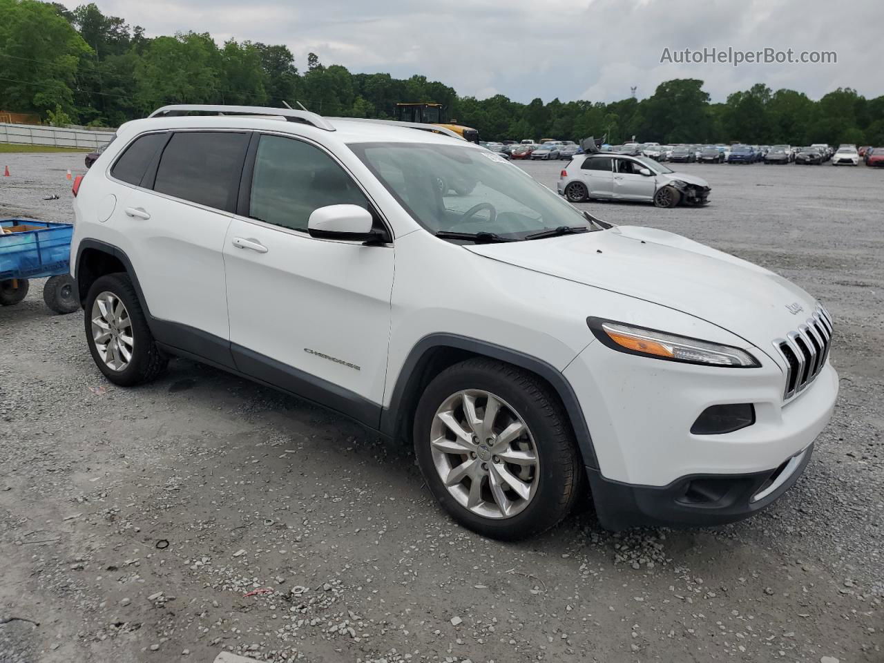 2015 Jeep Cherokee Limited White vin: 1C4PJLDS1FW696186