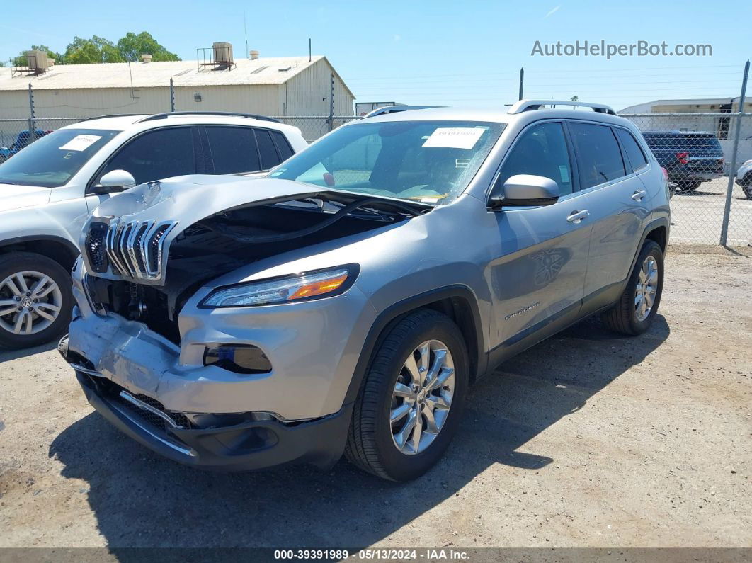 2016 Jeep Cherokee Limited Silver vin: 1C4PJLDS1GW114444