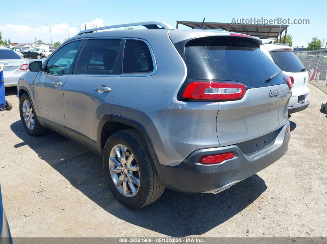 2016 Jeep Cherokee Limited Silver vin: 1C4PJLDS1GW114444