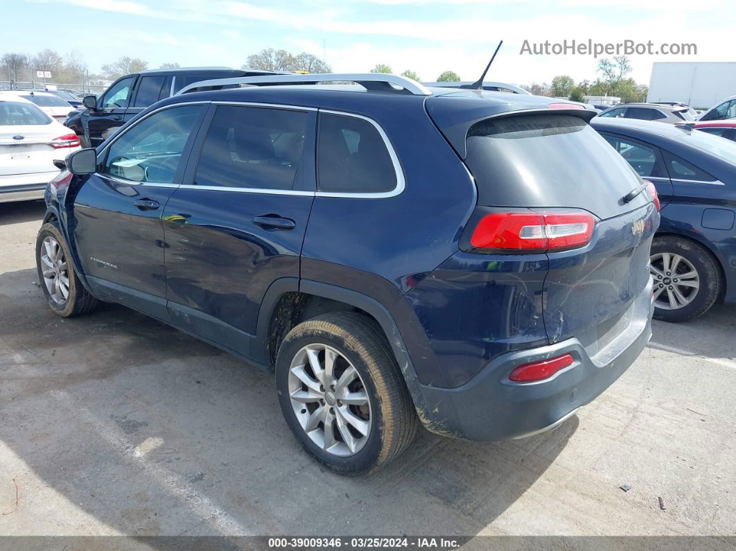 2014 Jeep Cherokee Limited Blue vin: 1C4PJLDS2EW241698