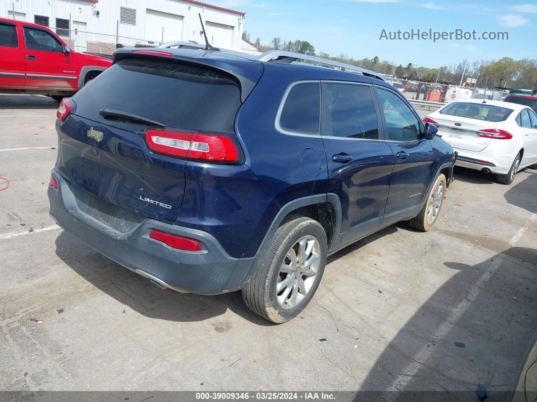 2014 Jeep Cherokee Limited Blue vin: 1C4PJLDS2EW241698