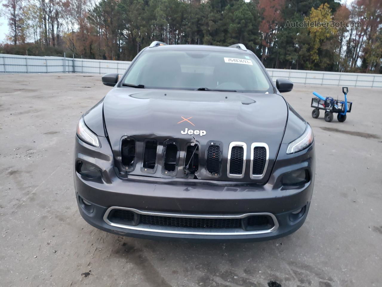 2015 Jeep Cherokee Limited Gray vin: 1C4PJLDS2FW737974