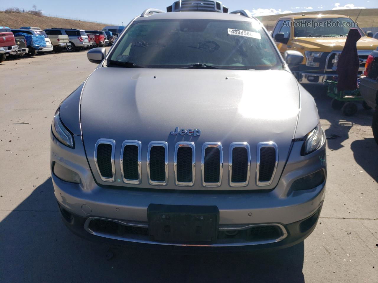 2014 Jeep Cherokee Limited Silver vin: 1C4PJLDS3EW103944