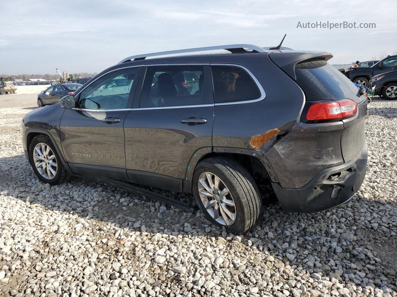 2014 Jeep Cherokee Limited Серый vin: 1C4PJLDS3EW283037