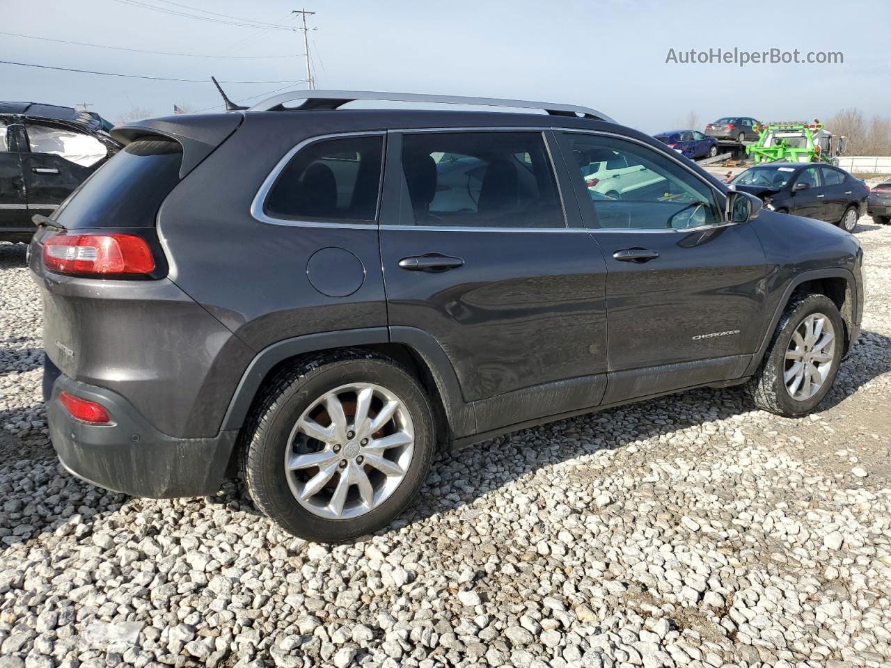 2014 Jeep Cherokee Limited Серый vin: 1C4PJLDS3EW283037