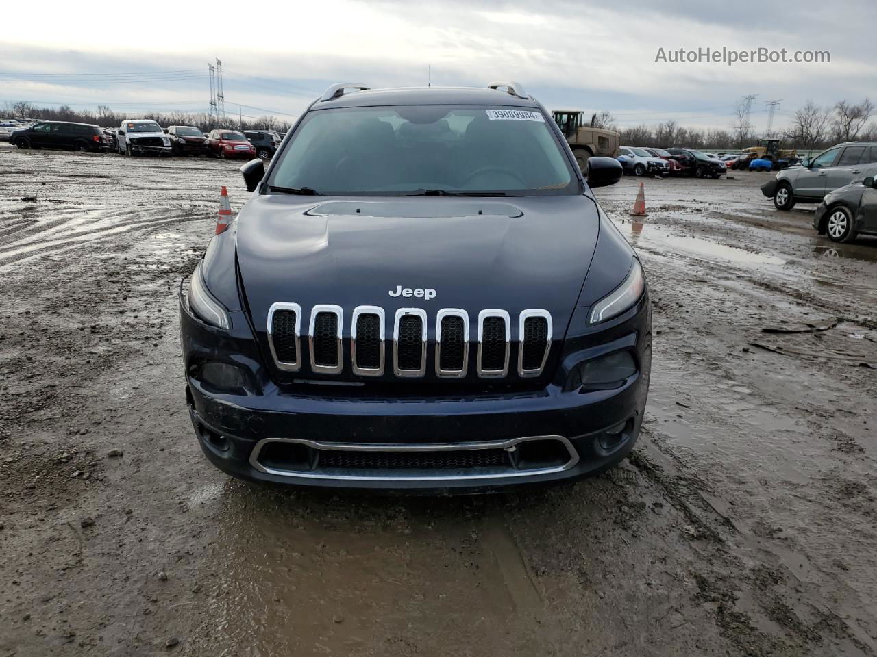 2014 Jeep Cherokee Limited Blue vin: 1C4PJLDS5EW256552