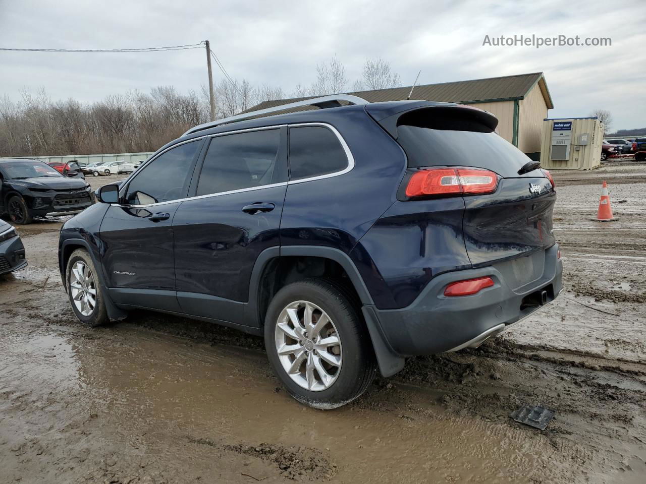 2014 Jeep Cherokee Limited Синий vin: 1C4PJLDS5EW256552