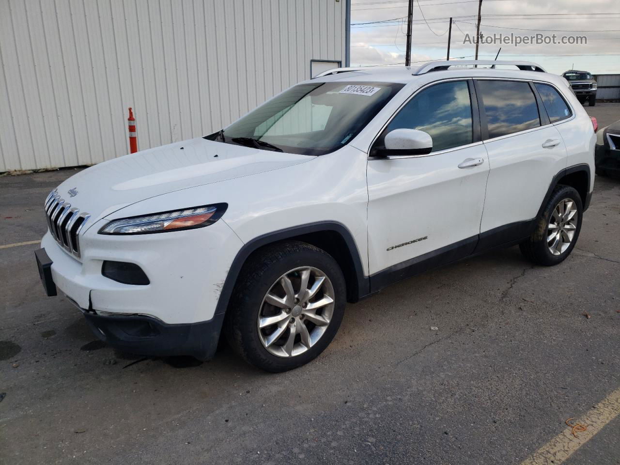 2014 Jeep Cherokee Limited White vin: 1C4PJLDS5EW293407