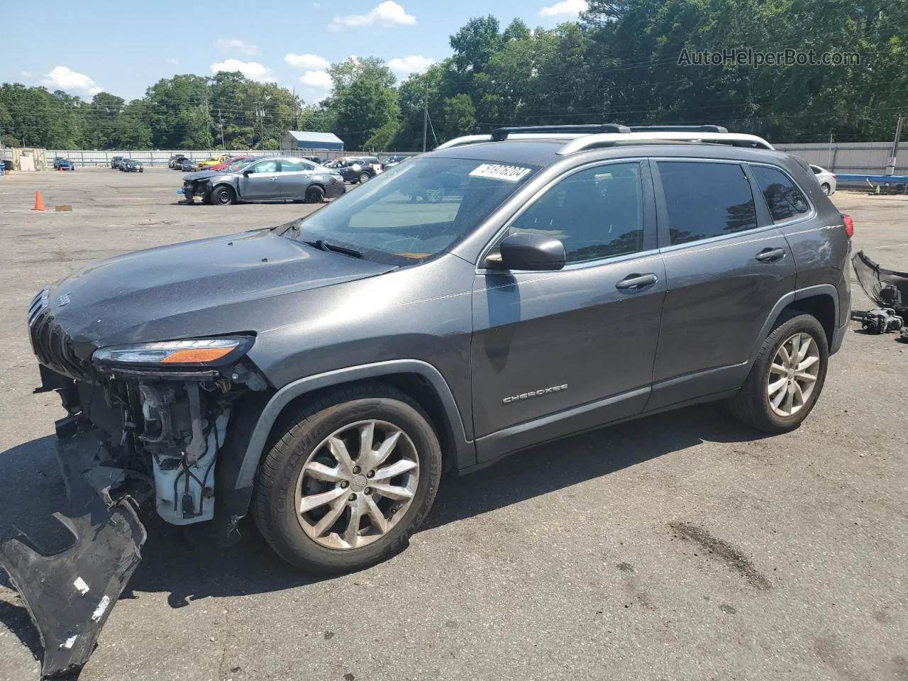 2015 Jeep Cherokee Limited Серый vin: 1C4PJLDS6FW657304