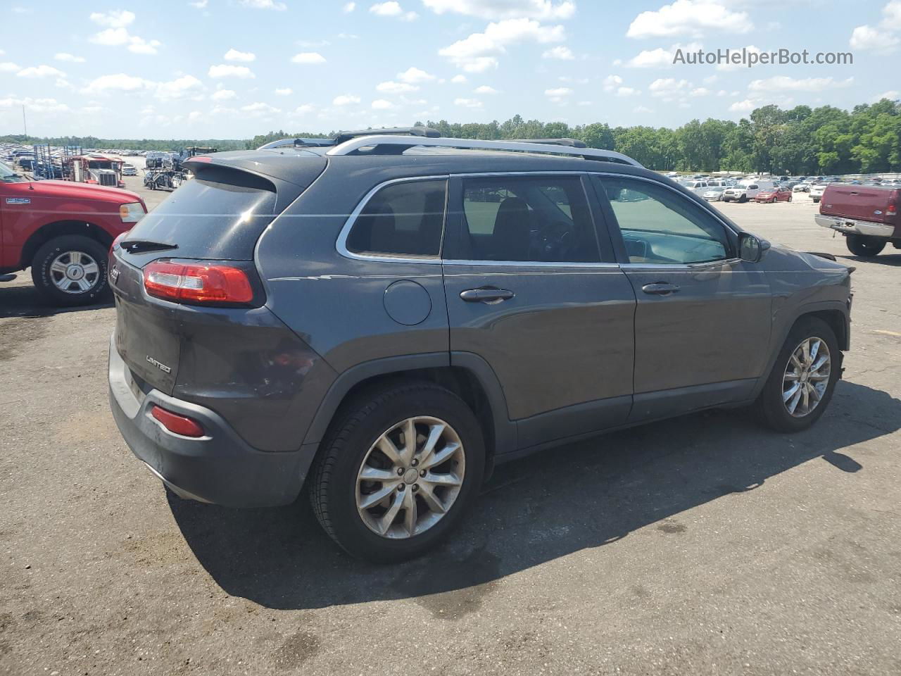 2015 Jeep Cherokee Limited Серый vin: 1C4PJLDS6FW657304