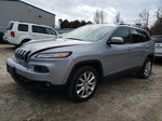 2014 Jeep Cherokee Limited Silver vin: 1C4PJLDS8EW123624