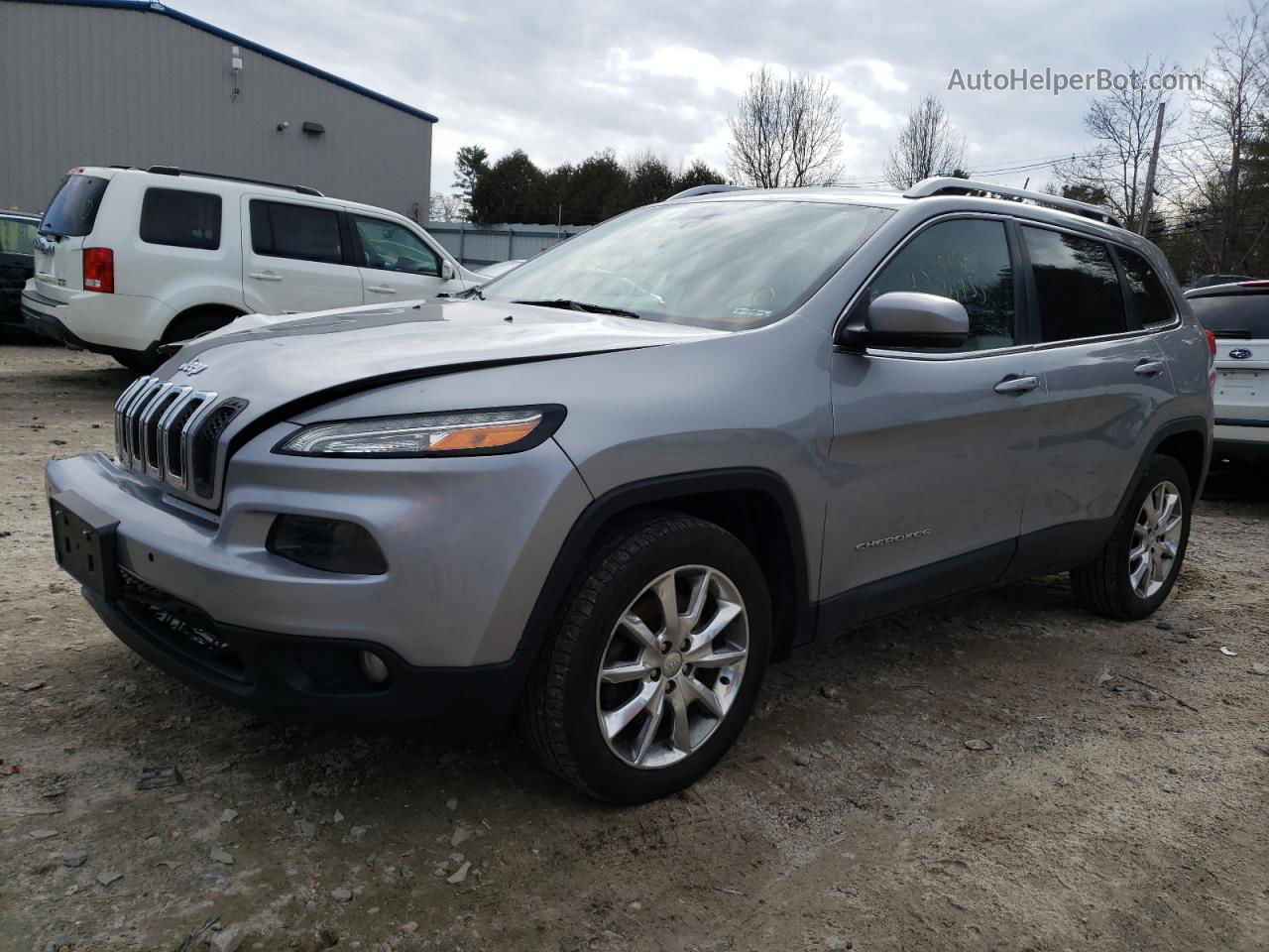 2014 Jeep Cherokee Limited Silver vin: 1C4PJLDS8EW123624