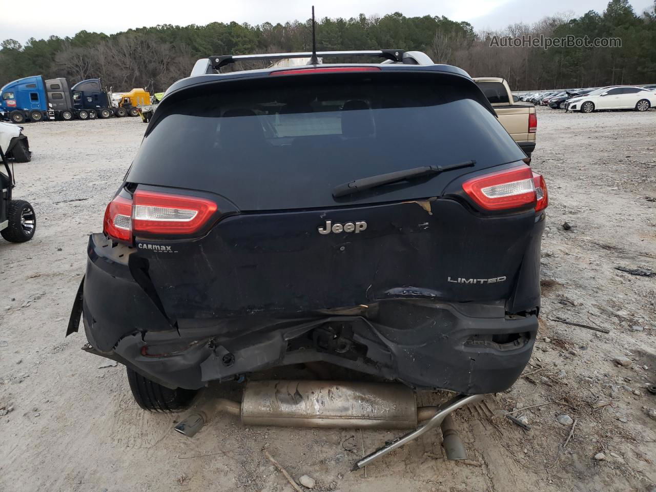 2014 Jeep Cherokee Limited Blue vin: 1C4PJLDS8EW270638