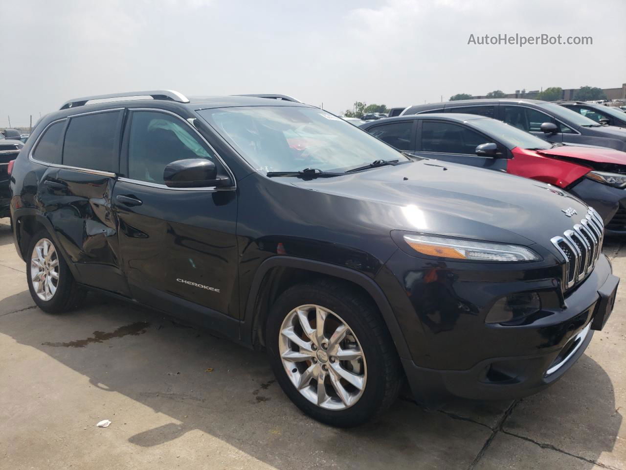 2014 Jeep Cherokee Limited Black vin: 1C4PJLDSXEW283181