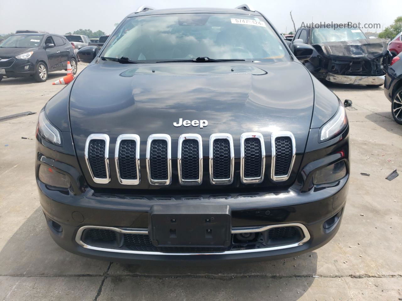 2014 Jeep Cherokee Limited Black vin: 1C4PJLDSXEW283181