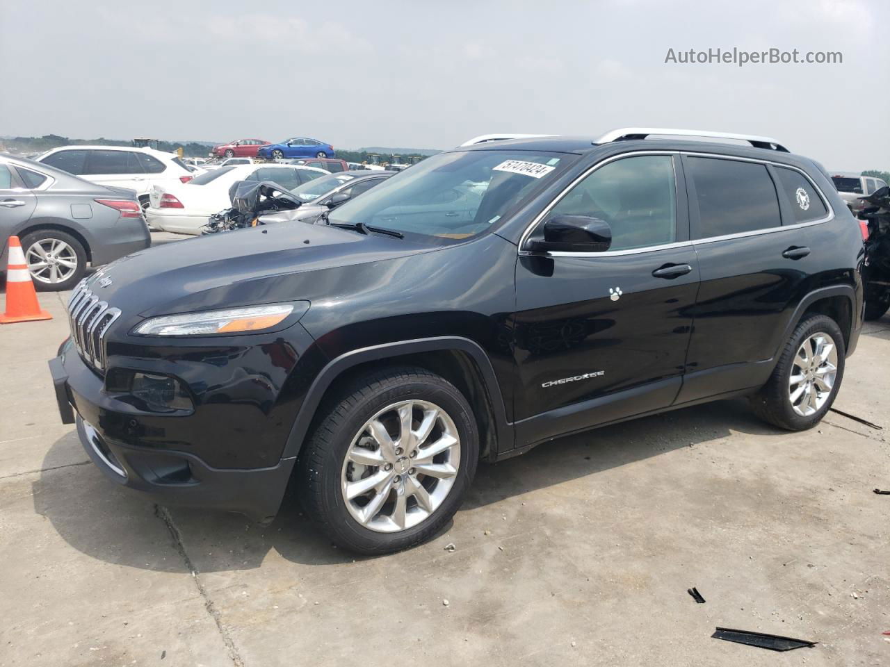 2014 Jeep Cherokee Limited Black vin: 1C4PJLDSXEW283181