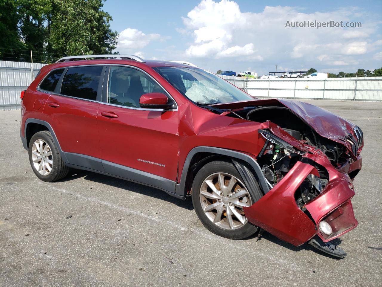 2015 Jeep Cherokee Limited Red vin: 1C4PJLDSXFW584616