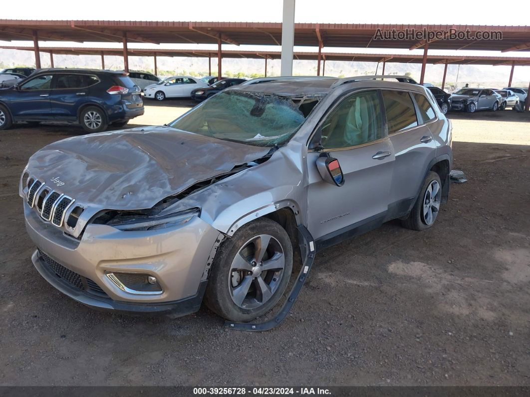 2019 Jeep Cherokee Limited Fwd Silver vin: 1C4PJLDX0KD486826