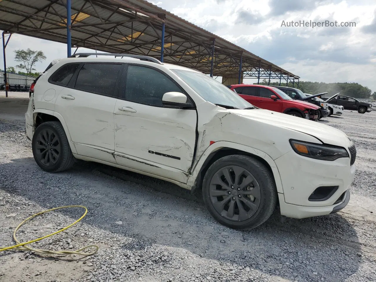 2019 Jeep Cherokee Limited White vin: 1C4PJLDX2KD376473