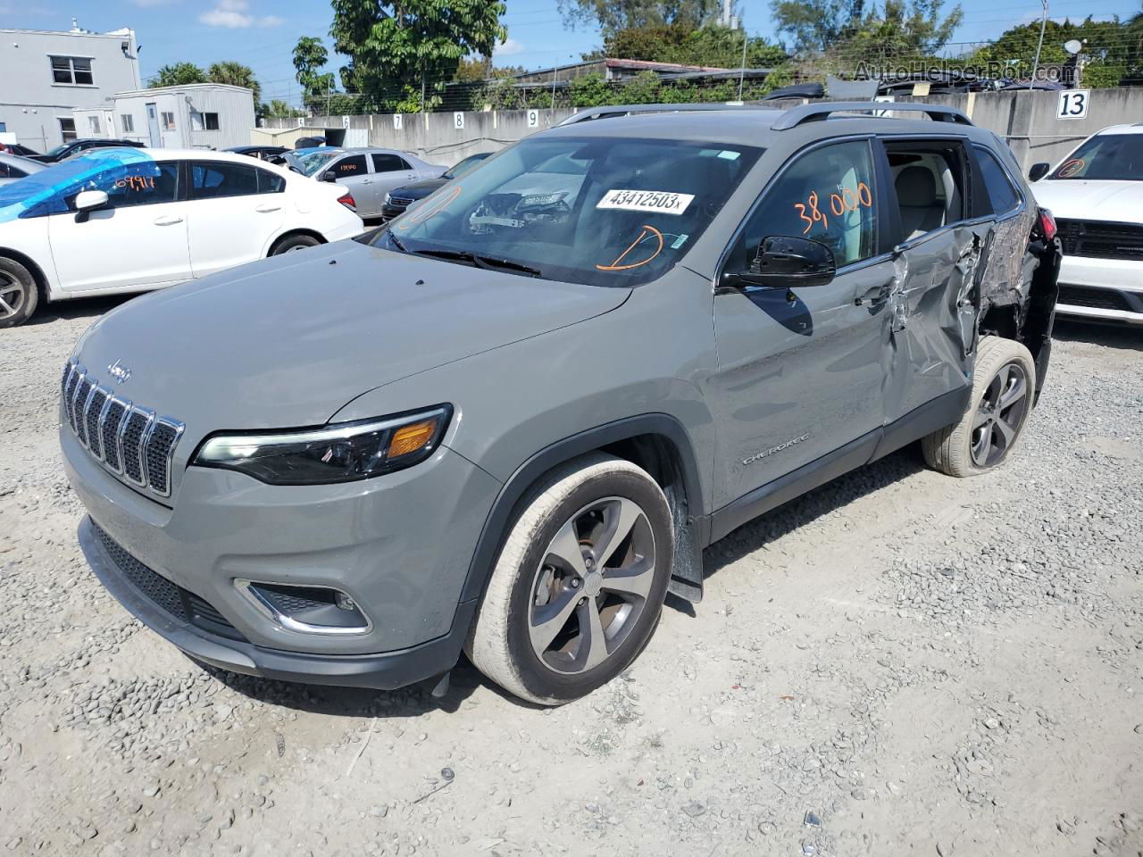 2019 Jeep Cherokee Limited Gray vin: 1C4PJLDX4KD366382