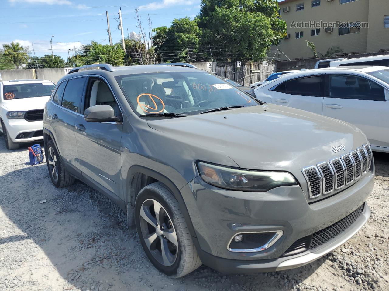 2019 Jeep Cherokee Limited Gray vin: 1C4PJLDX4KD366382