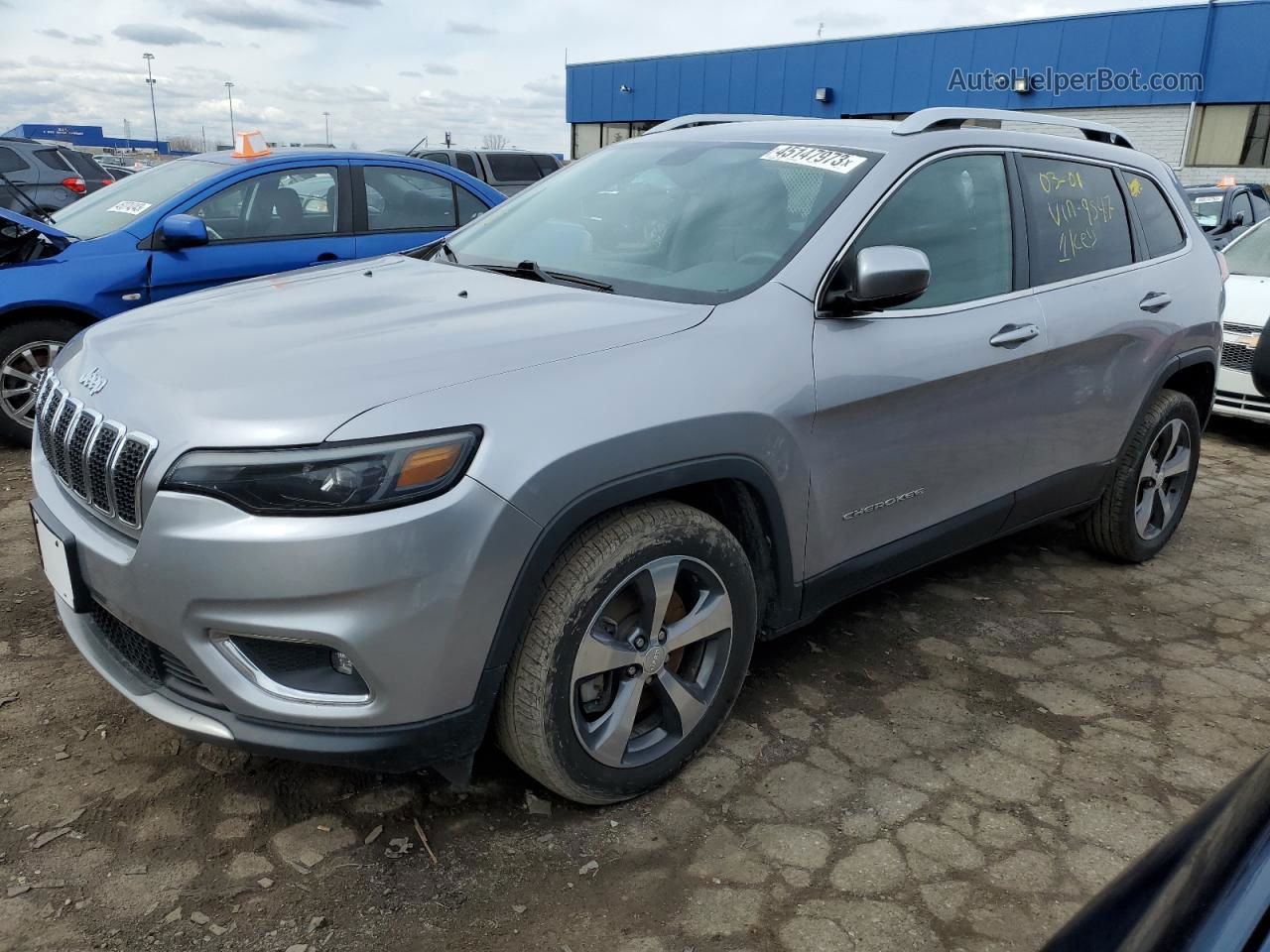 2019 Jeep Cherokee Limited Silver vin: 1C4PJLDX5KD159547