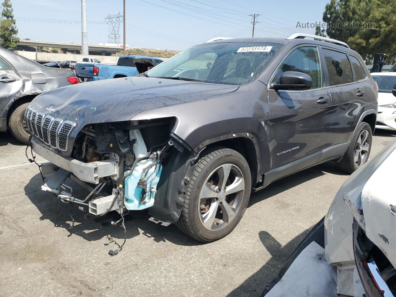 2019 Jeep Cherokee Limited Charcoal vin: 1C4PJLDX7KD406518