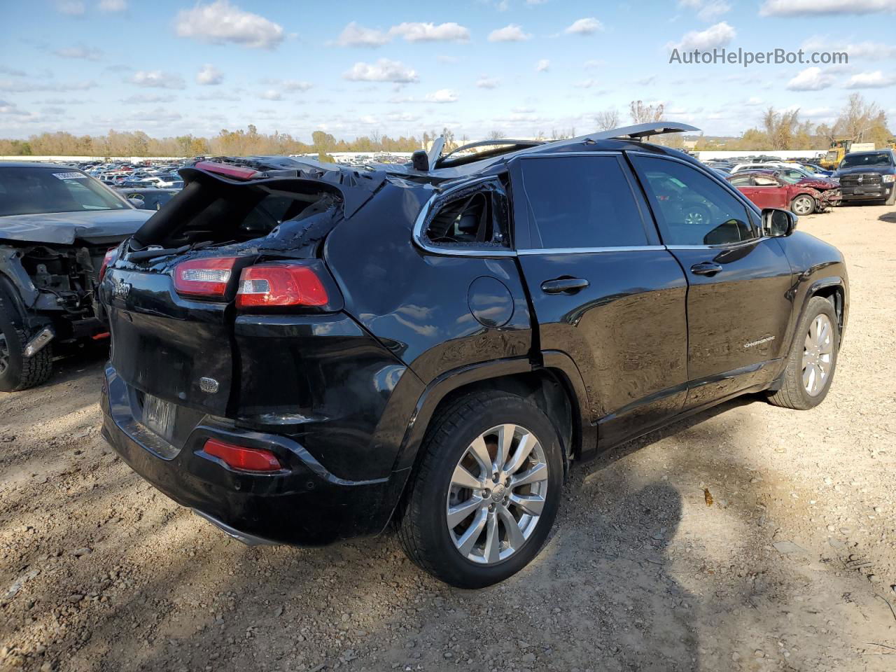 2016 Jeep Cherokee Overland Black vin: 1C4PJLJS7GW347667