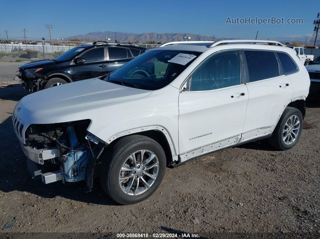 2019 Jeep Cherokee Latitude Plus Fwd White vin: 1C4PJLLB0KD131788